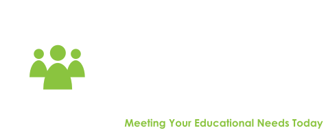 Premier Online Education logo in white and light green